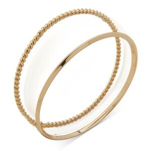 NWT Anne Klein Gold-Tone 2-Pc Set Bangle Bracelets